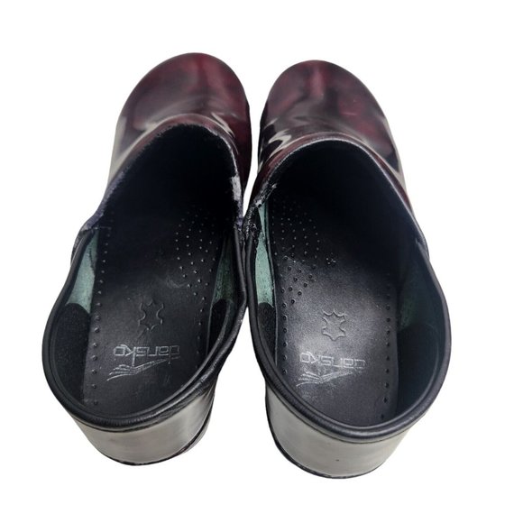 Dansko Professional Clog Shoes EU 41 US 10.5/11 Red Burgundy Leather Shoes - Picture 8 of 9
